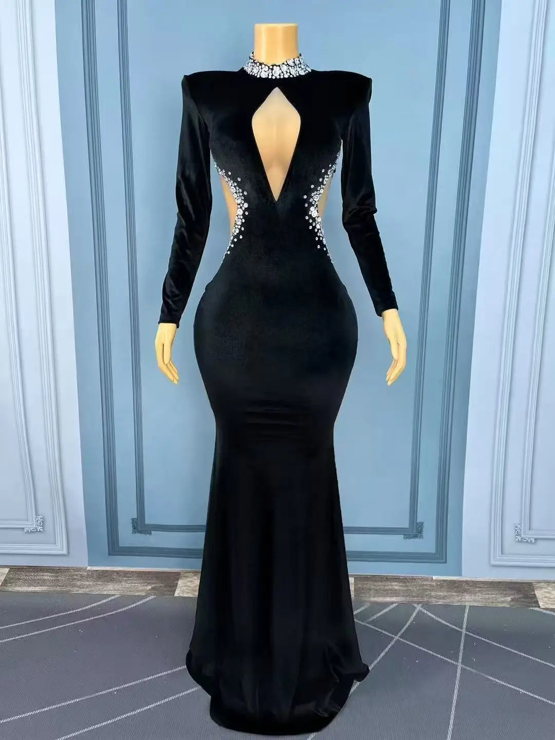 Maxy Sexy Twinkling Rhinestones Elegant Mermaid Dress Women Party Celebrate Evening Wedding Gown Red carpet Stage Wear Outfit