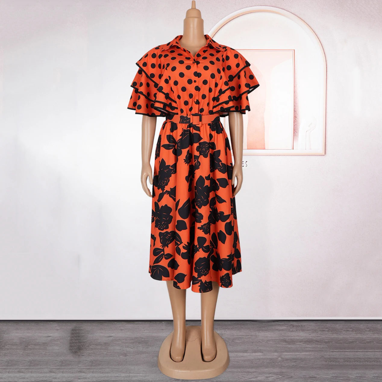 Amay Elegant Dresses Print for Women New Plus Size Fashion Dashiki Ankara Turkey Wedding Party Birthday Robe Dress Maxy