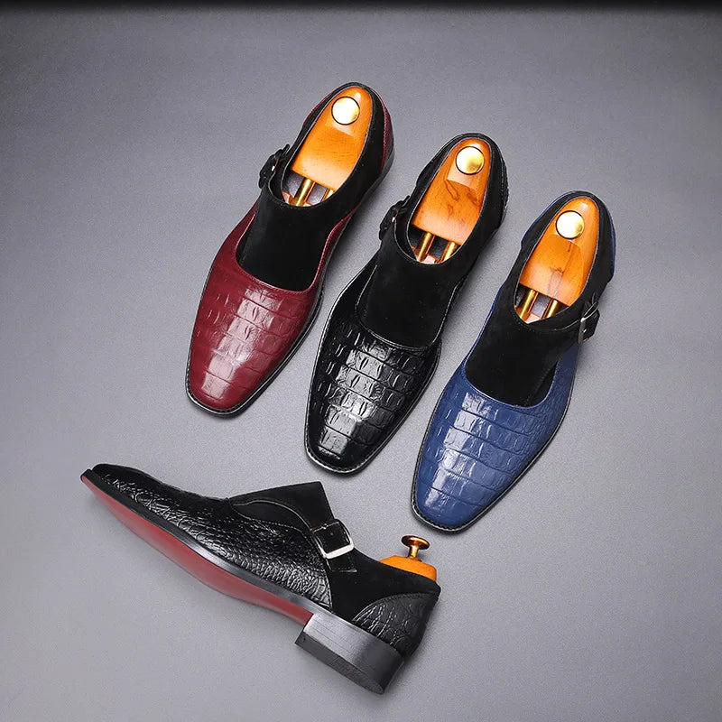Amay Italian Fashion Suede Oxford Shoes For Mens Large Sizes Formal Leather Footwear Dress Loafers Slip On Sapatos Tenis Masculino