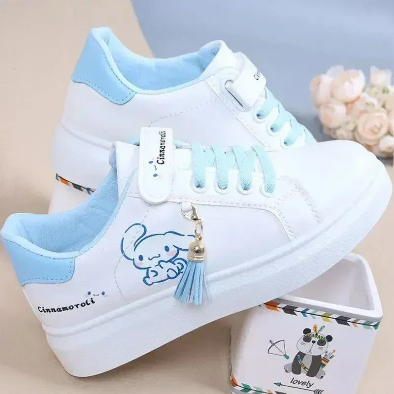 Maxy New Genuine Sanrio Kuromi Cinnamoroll Children Shoes Girls Heart Cute Anime My Melody Sneakers Soft Bottom Anti-Slip Girls Gifts