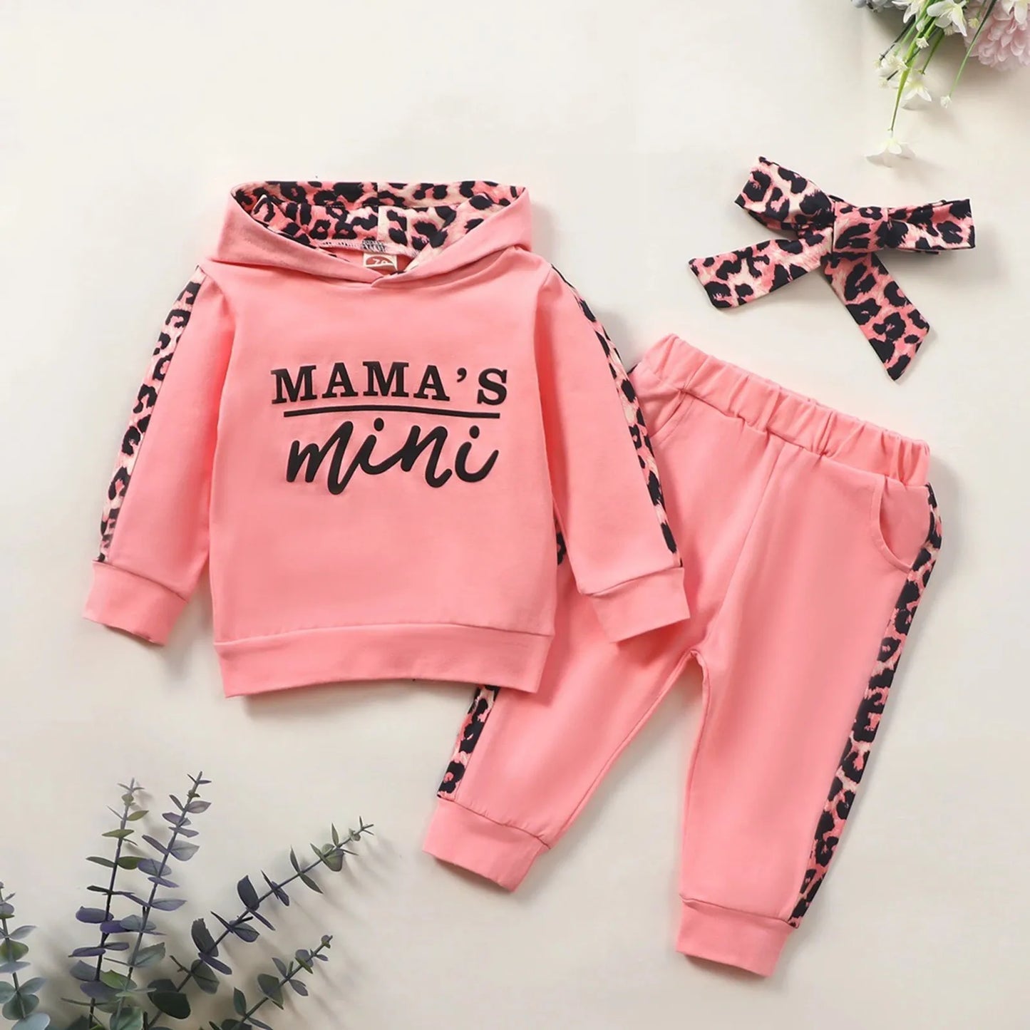 Maxy Infant Baby Girls Outfit Long Sleeve Hooded Top Matching Trousers For Newborn Toddler Baby Clothing Set Autumn Winter Sweatsuits