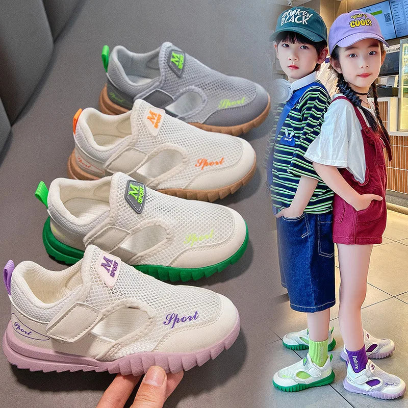 Maxy Children sandals girl breathable mesh soft sole beach shoes kid shoe for girl toddler boy shoe deisgner casual sneaker sandalias