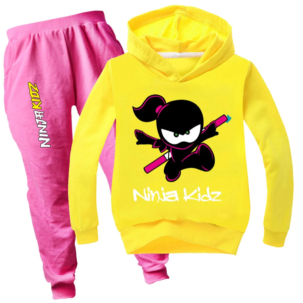 Maxy Fall Boys T Shirts Hoodies 2pcs Sets Toddler Girl Winter Clothes NINJA KIDZ Kids Christmas Clothing Fashion Children Outfits