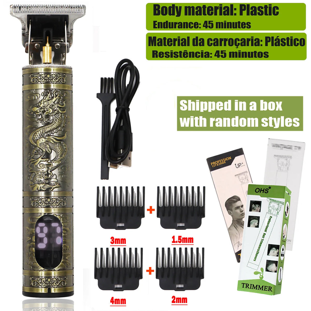 Maxy Vintage T9 Hair Clipper Beard Shaving Body Hair Trimmer Clippers Electric Men Haircut Machine 0mm Barber Shaver