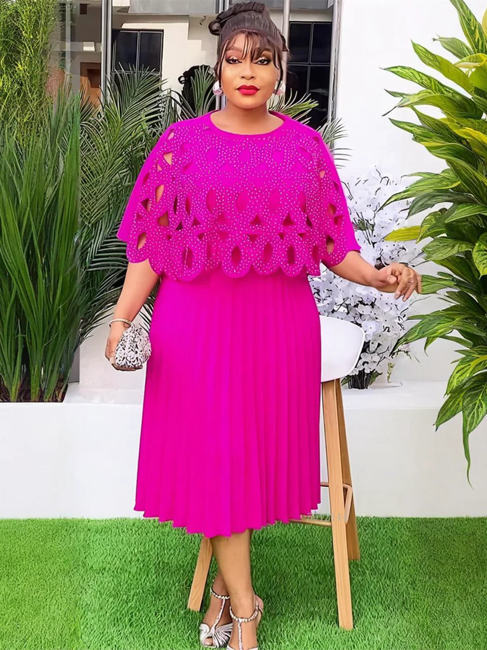 Maxy Elegant African Dresses for Women Dashiki Ankara Office Lady Outfits Robe Plus Size Turkey Evening Party Long Dress