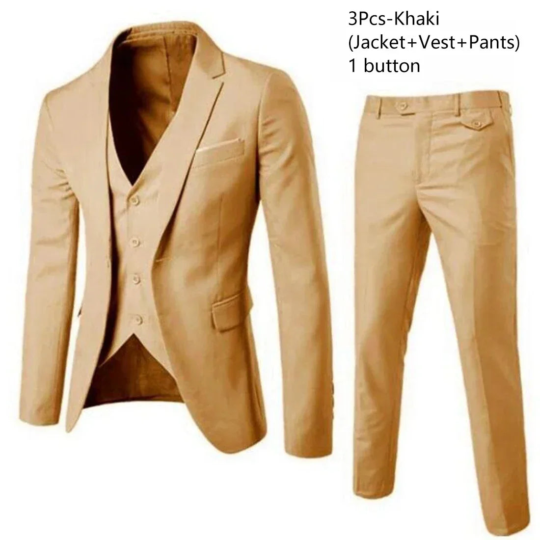 Visco Men Suits For Business Wedding Blazers 2 Pieces 3 Sets Elegant Full Vest Pants Coats Formal Jackets Luxury
