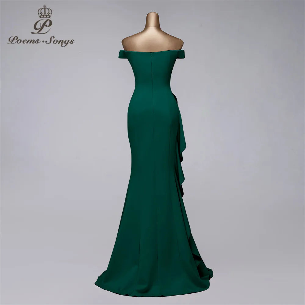 Maxy Beautiful new candy color evening dresses greed dress prom dresses mermaid vestidos de fiesta de noche women dress elegant