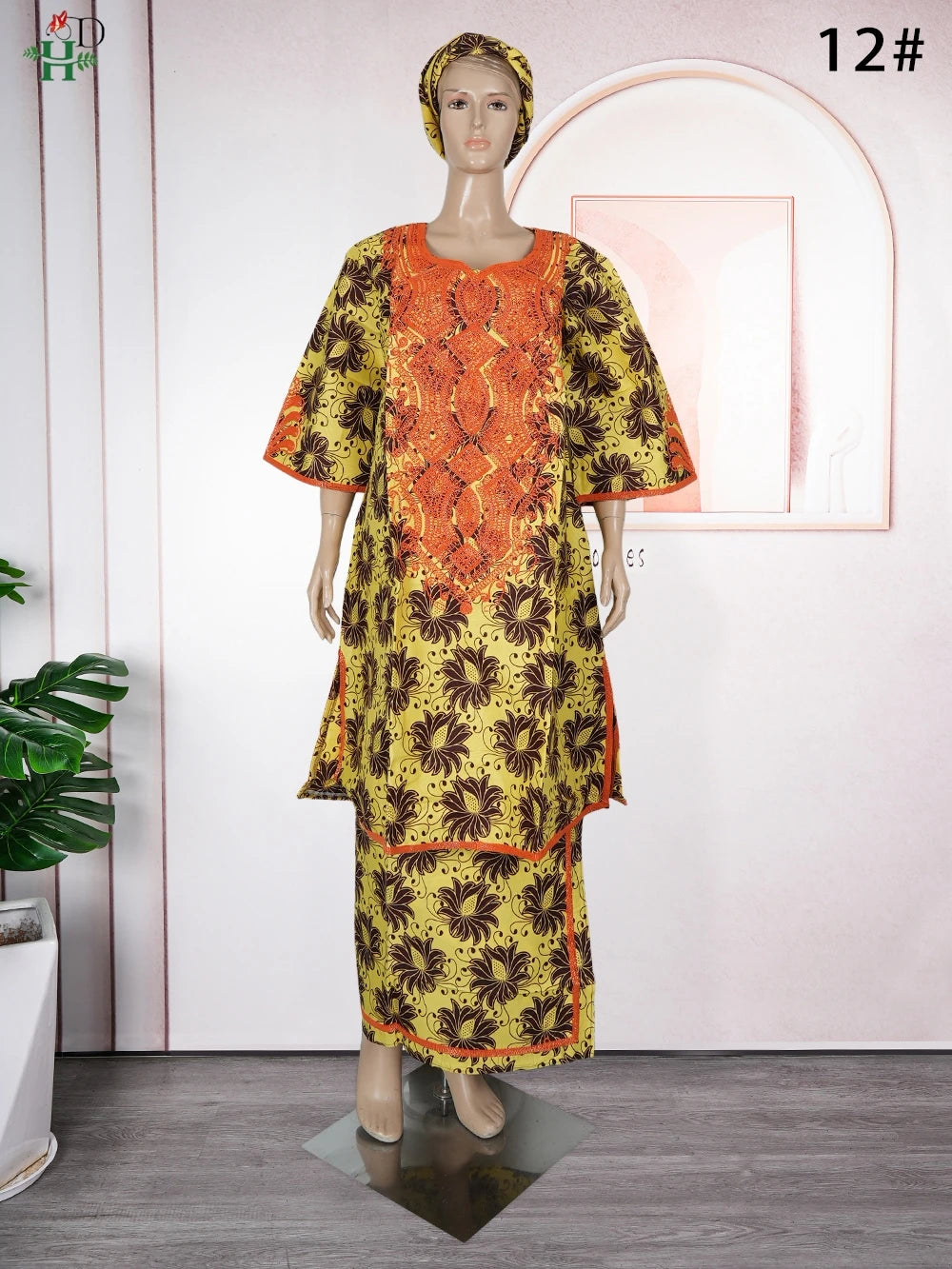 Maxy H&D African FOR Women Traditional Outfit Dashiki Wax Dresses Plus Size Embroidery Robe Party Evening Gown Turkey Clothing