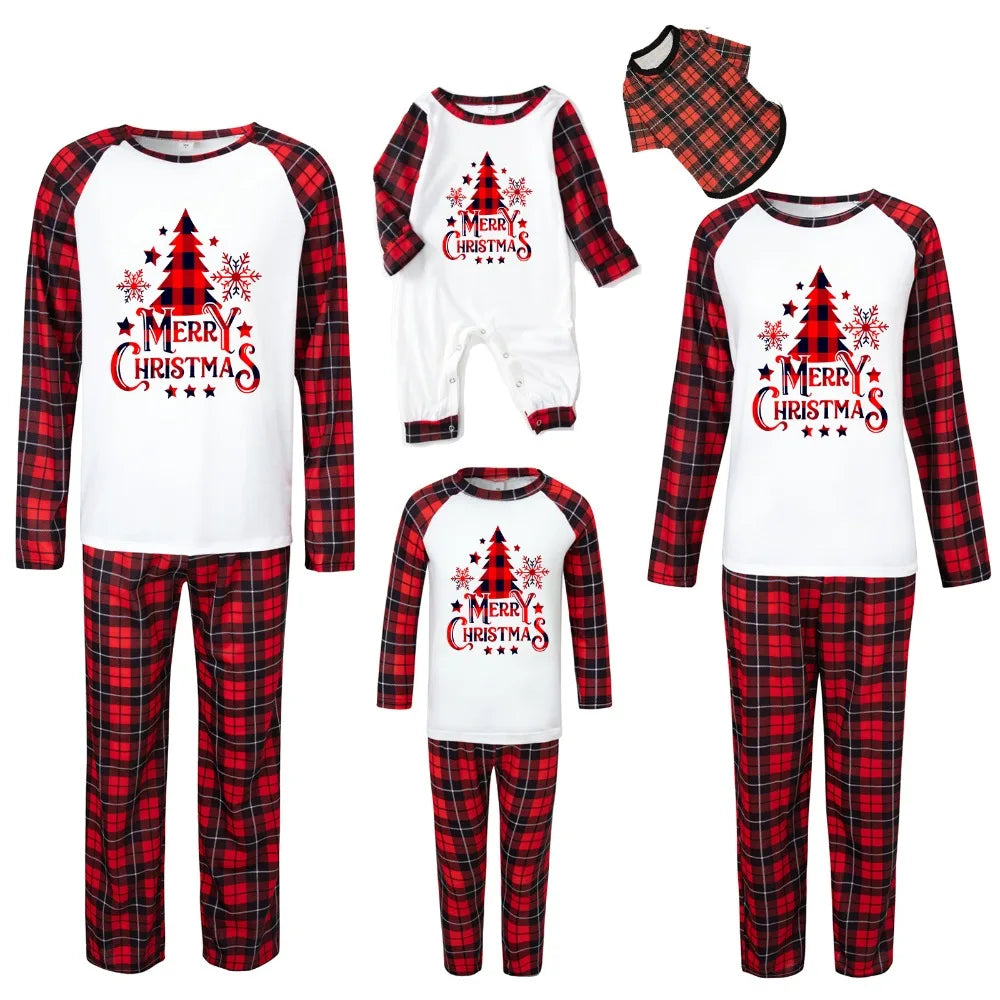 Christmas Family Matching Pyjamas New Casual Loose Sleepwear Xmas Nightwear Family Matching Outfits Adult Kids Pyjamas Set