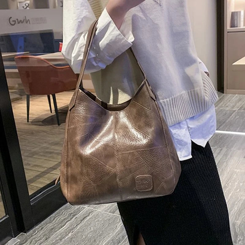 Maxy Women's Handbags Soft PU-Leather Shoulder Bags Ladies All-matching Shopping Dating Bag Large Capacity Crossbody Bag Gift