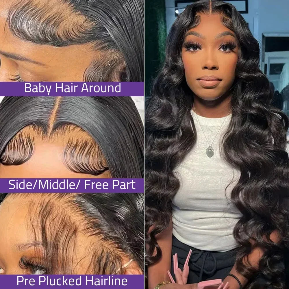 Maxy Body Wave 5x5 Glueless Lace Front Human Hair Wigs 13x6 Hd Pre Plucked Ready To Wear and Go 360 Full Lace Closure Wig for Women