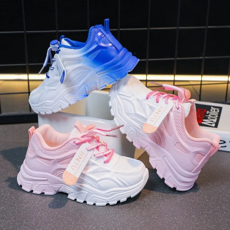 Maxy Children's Sneakers Boys Girl Mesh Breathable Casual Running Shoes Kids Toddler Spring Autumn Flats Outdoor Soft Soles Sneakers