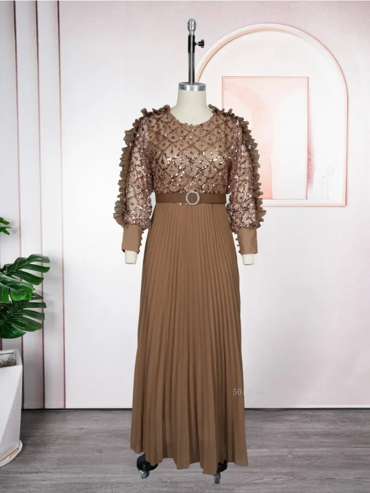 Maxy Fashion African Party Dresses For Women Dubai Ankara Wedding Evening Gown Plus Size Elegant Turkey Maxy Dress