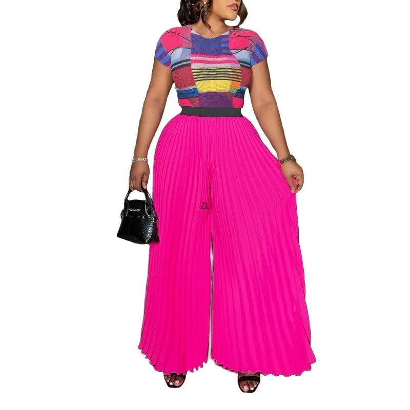 Amay 2 Piece Women Sets Dashiki African New Arrival Spring Summer Matching Sets Two Pieces Sets Top And Pants Suits Outfits Clothing