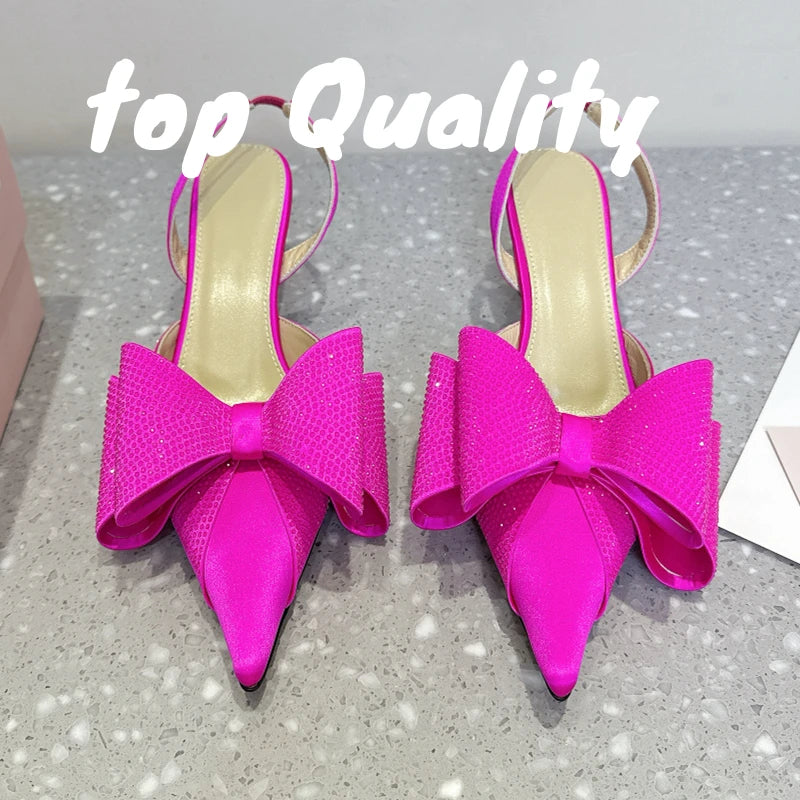 Visco Fashion Sandilya's Woman High-heeled Shoes Women Summer Party Dress Shoes Thin High Heels Sandals  Rhinestone Chain Decor