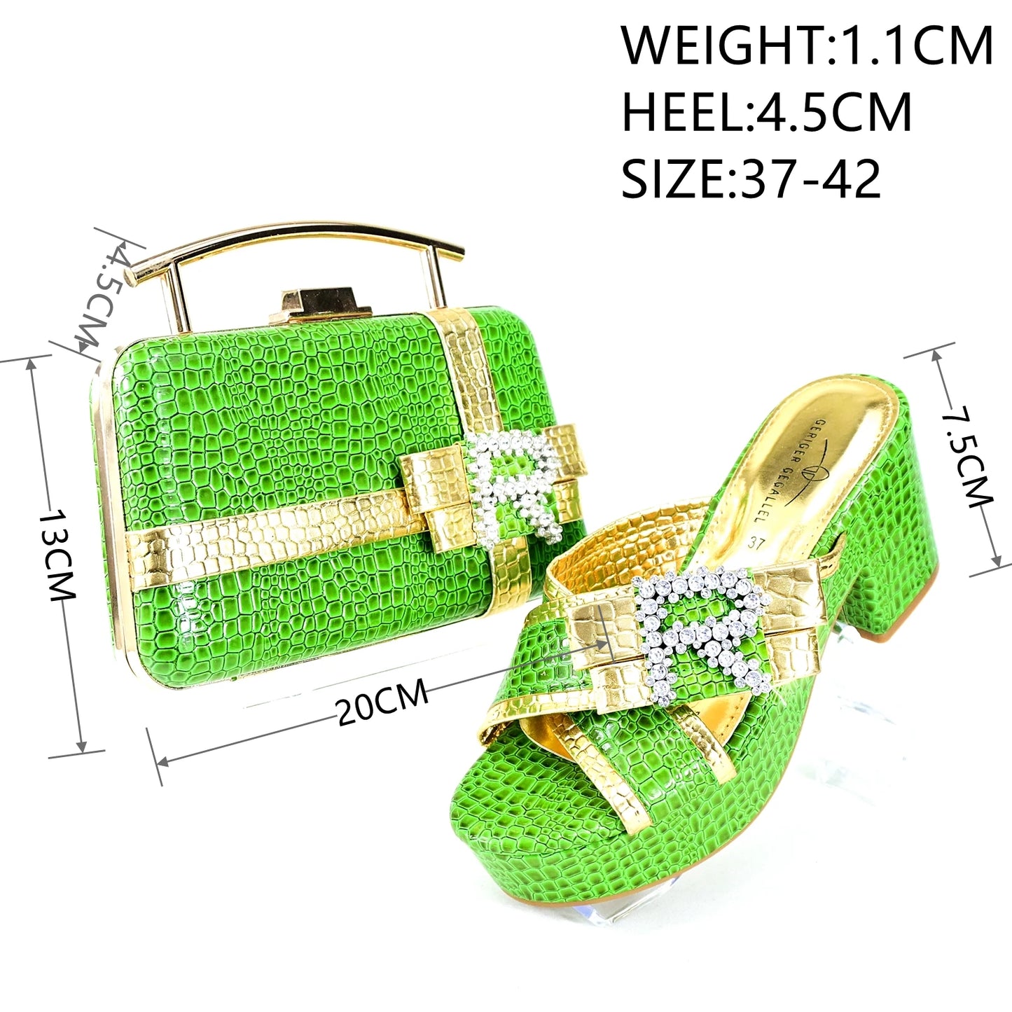 Momsey Shoes and Bag Set African Wedding Shoe and Bag, Shoe and Handbag Summer Set