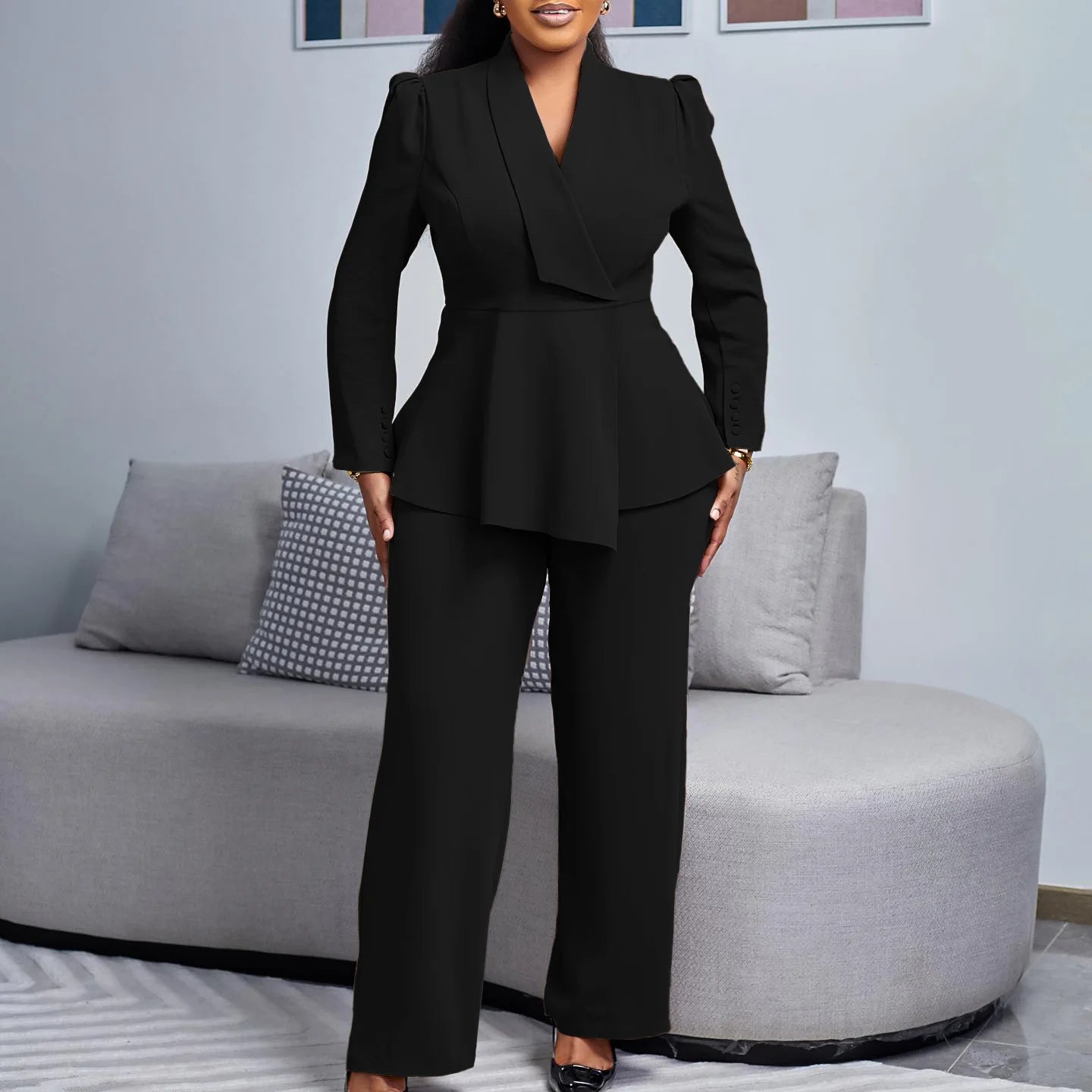 Maxy 2 Piece Set Africa Clothes Long Sleeve African Fashion Suits Tops Trousers Pants  Party Clothing for Women Outfits NEW