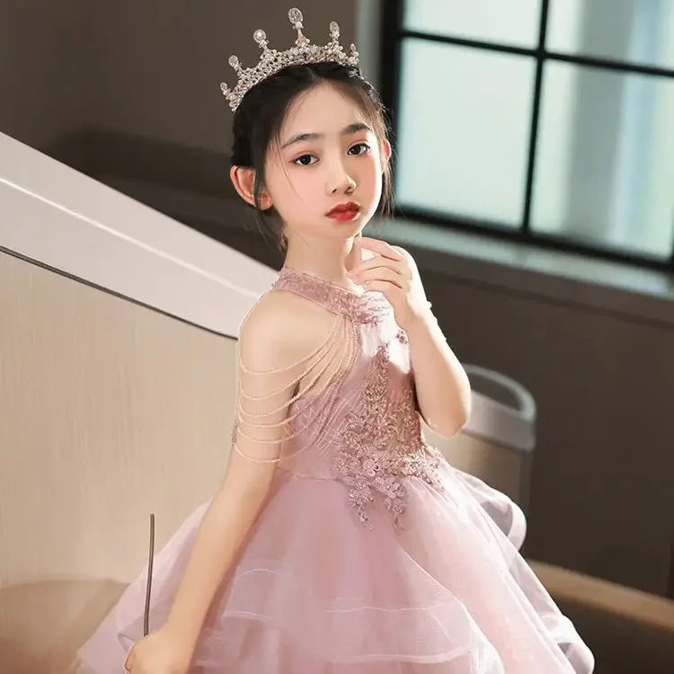 Maxy Princess luxury girl children's Birthday party dress for Kids 8 14 years prom dresses pageant teen bridesmaid Wedding ceremony Ball Gowns