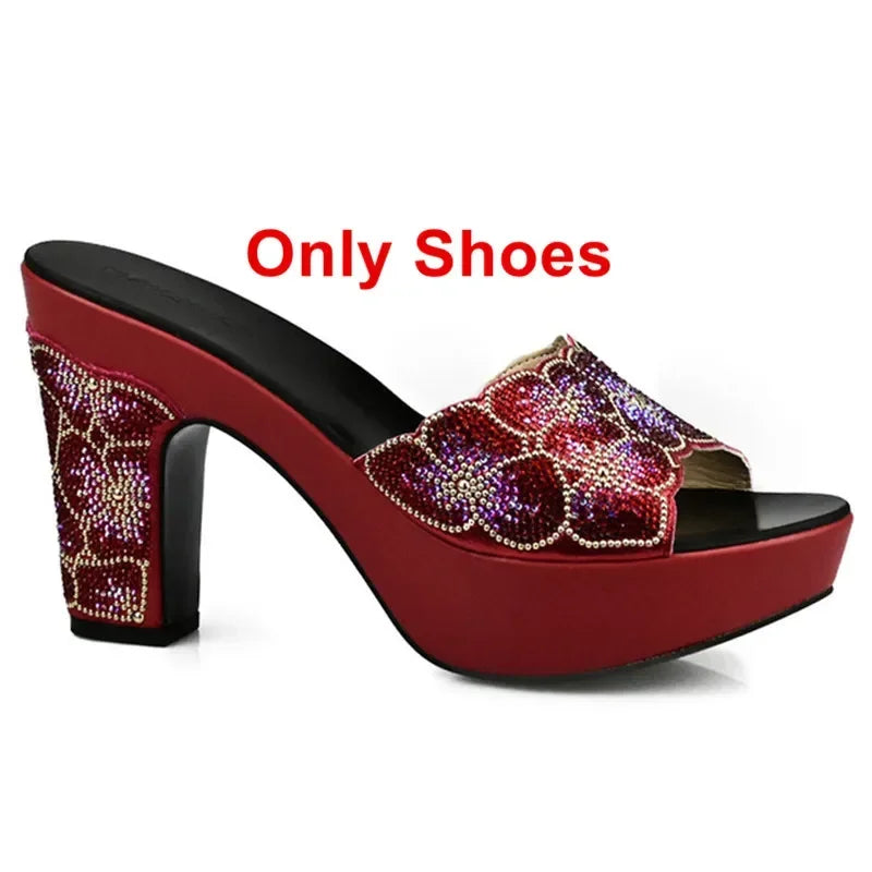 Maxy New Arrival Elegant Shoes and Bag Sets for Women African Matching Shoes and Bags Italian in Women Wedding Shoes Bride
