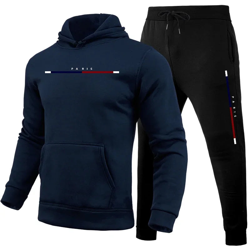 Maxy Sports Outdoors Hot Sales Men Two Piece Set Daily Men's Tracksuit Comfortable Hooded Sportswear Man Fashion Suits Jogging Simple