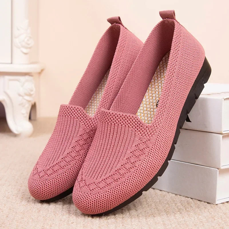 Maxy Mesh Breathable Sneakers Women Breathable Light Slip on Flat Casual Shoes Ladies Loafers Socks Shoes Women Zapatillas Mujer