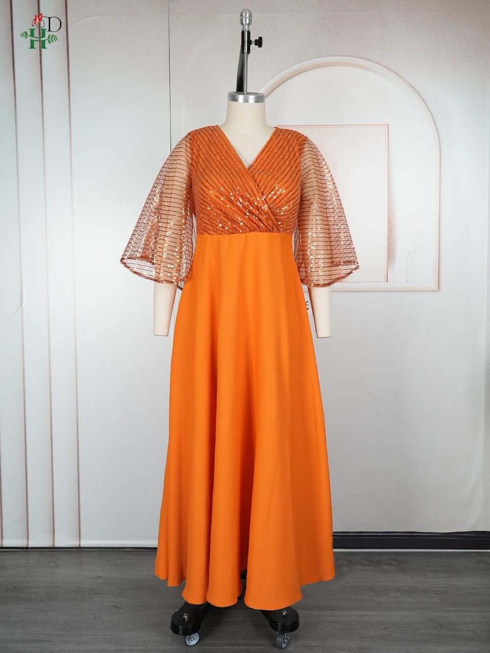Amay H&D For African Women Plus Size Clothes Luxury Wedding Party Maxy Fashion Dresses Evening Gown Turkey Sequin Robe Dress New