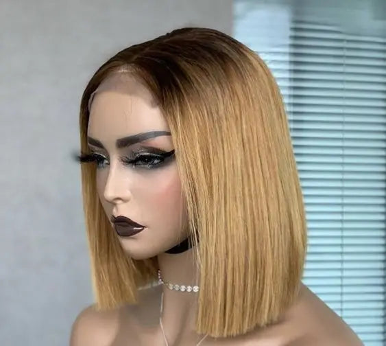 Maxy Perruques Chevaun Humans HD Glueless Wig Human Hair Ready To Wear Straight Bob Lace Front Human Hair Wig Glueless Preplucked