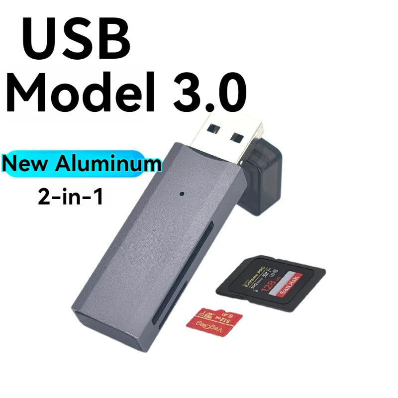 Maxy 2-in-1 Multi Functional USB 3.0 Card ReaderMicro SD TFMemoryCardReaderUSBFlashDrive CardreaderAdapter For PCLaptops Accessories