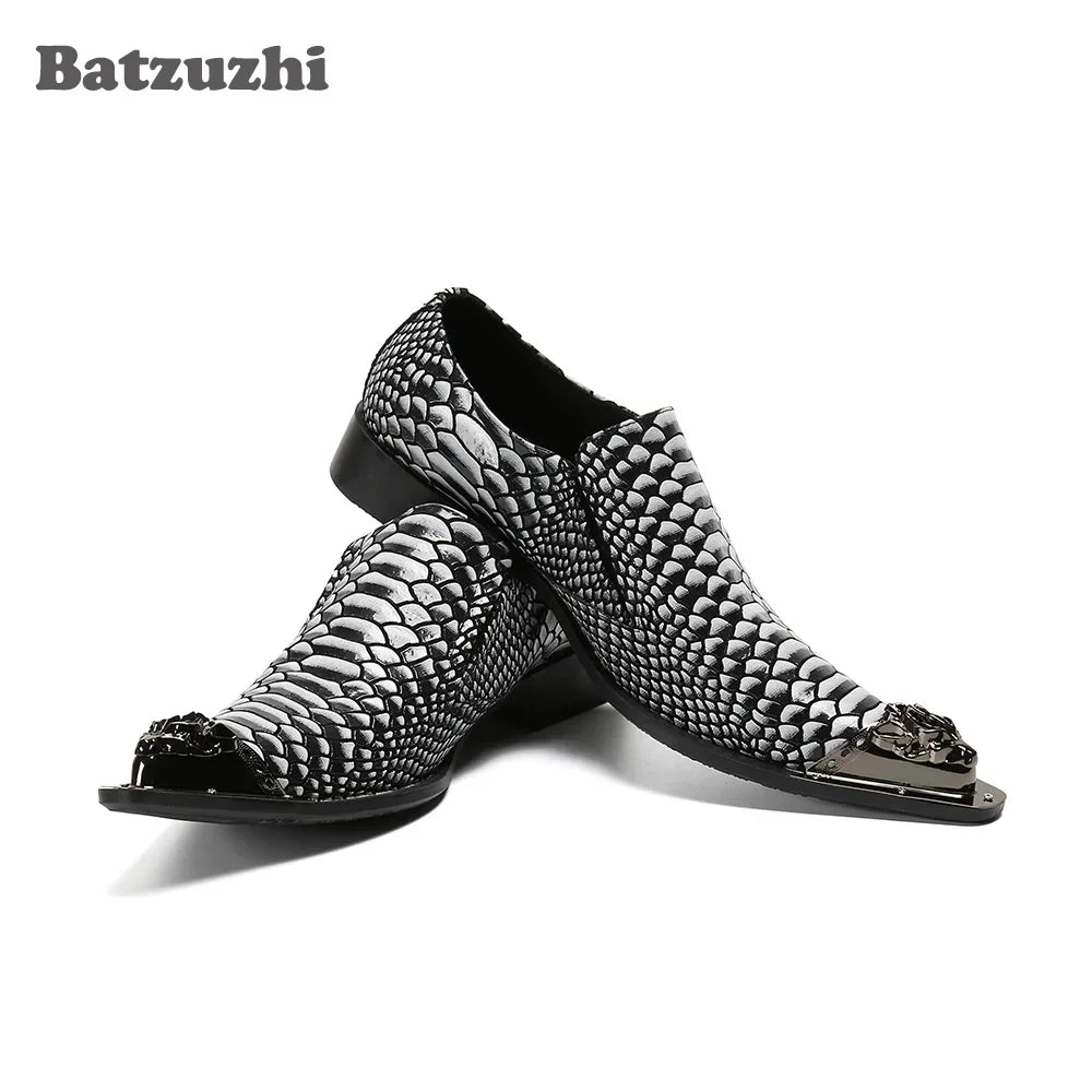 Amay Italian Style Men's Shoes Oxfords Formal Leather Dress Shoes Men Pointed Toe Personality Party & Business Footwear!