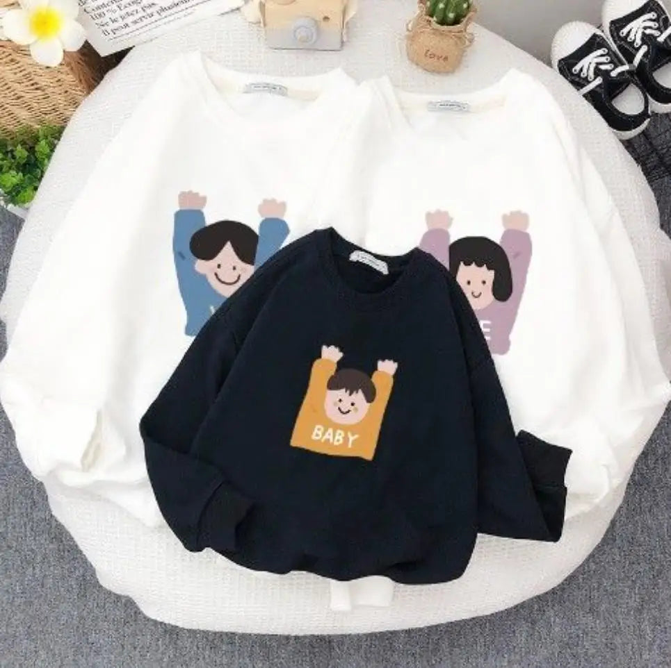 Maxy Autumn Winter Sport Family Matching Outfits Long Sleeve Sweatshirt Tees Baby Family Looking Sweater Family Outfits Clothes