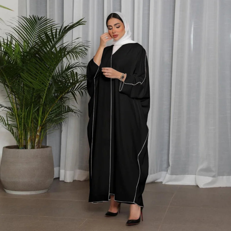 Maxy Open Casual Abaya Large Size Prayer Dress Jalabiya Turkey Islamic Muslim Clothing Women Moroccan Kaftan Woman Modest Outfits