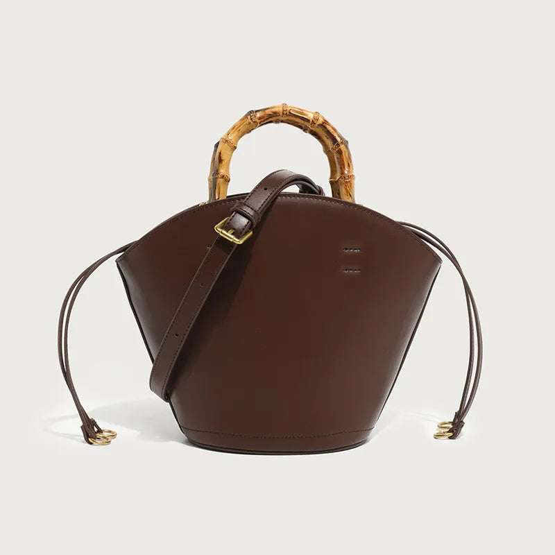 Maxy New Fashion Retro Bamboo Knot Hand-held Handbags Women Luxury Large Capacity Tote Lady Trendy Casual Shoulder Cross Bags