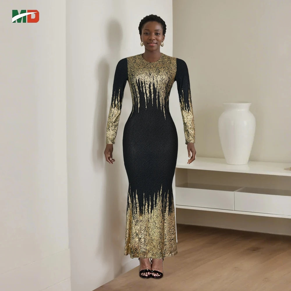 Maxy African Turkey Plus Size Dresses Women Fashion Dashiki Ankara Boubou Robe Femme Musulmane Lady Africa Party Wedding Clothing