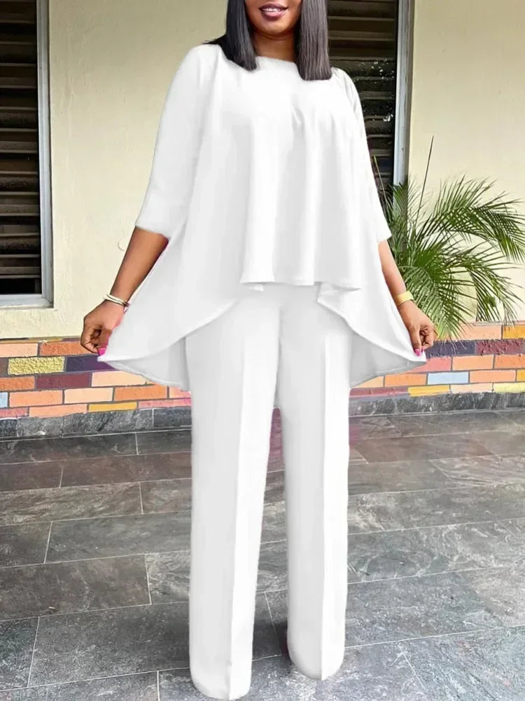 Maxy 2 Piece Women Sets Dashiki African New Arrival Spring Autumn Matching Sets Two Pieces Sets Top Pants Suits Outfits Clothing