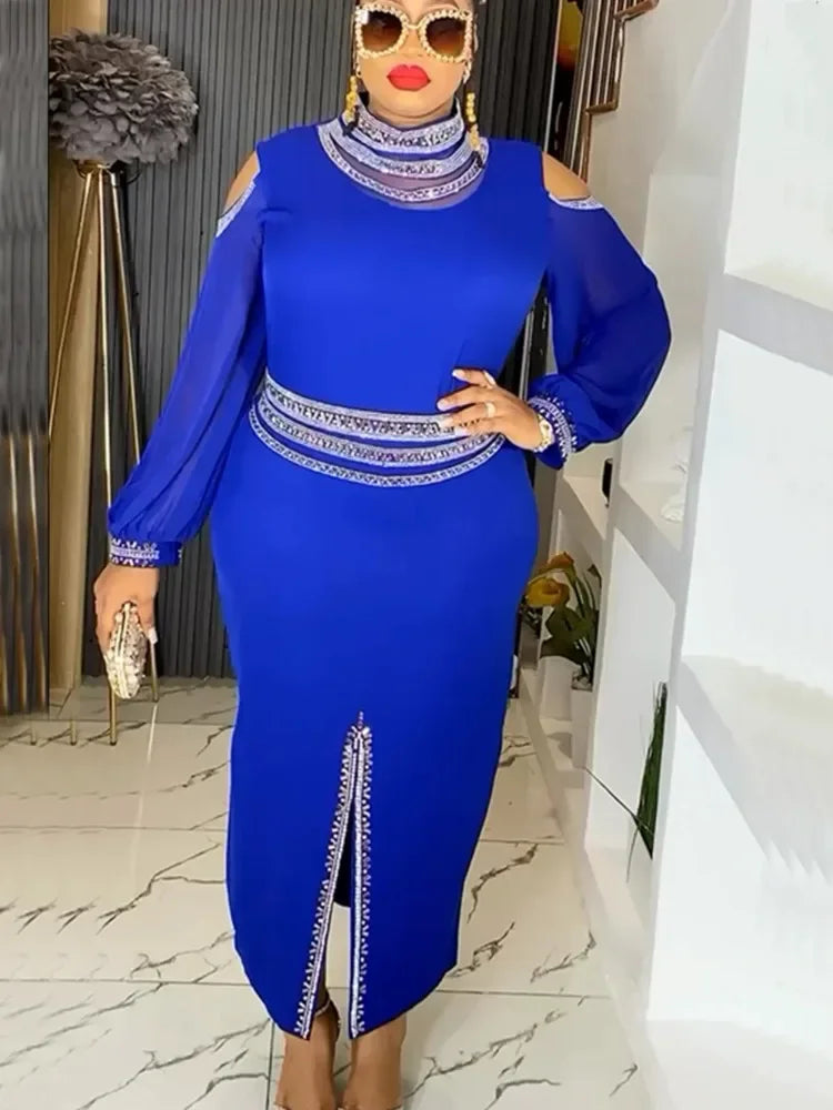 Amay Elegant Dresses for Women New Summer Africa Clothing Plus Size Wedding Party Long Dress Dashiki Ankara Outfit Robe