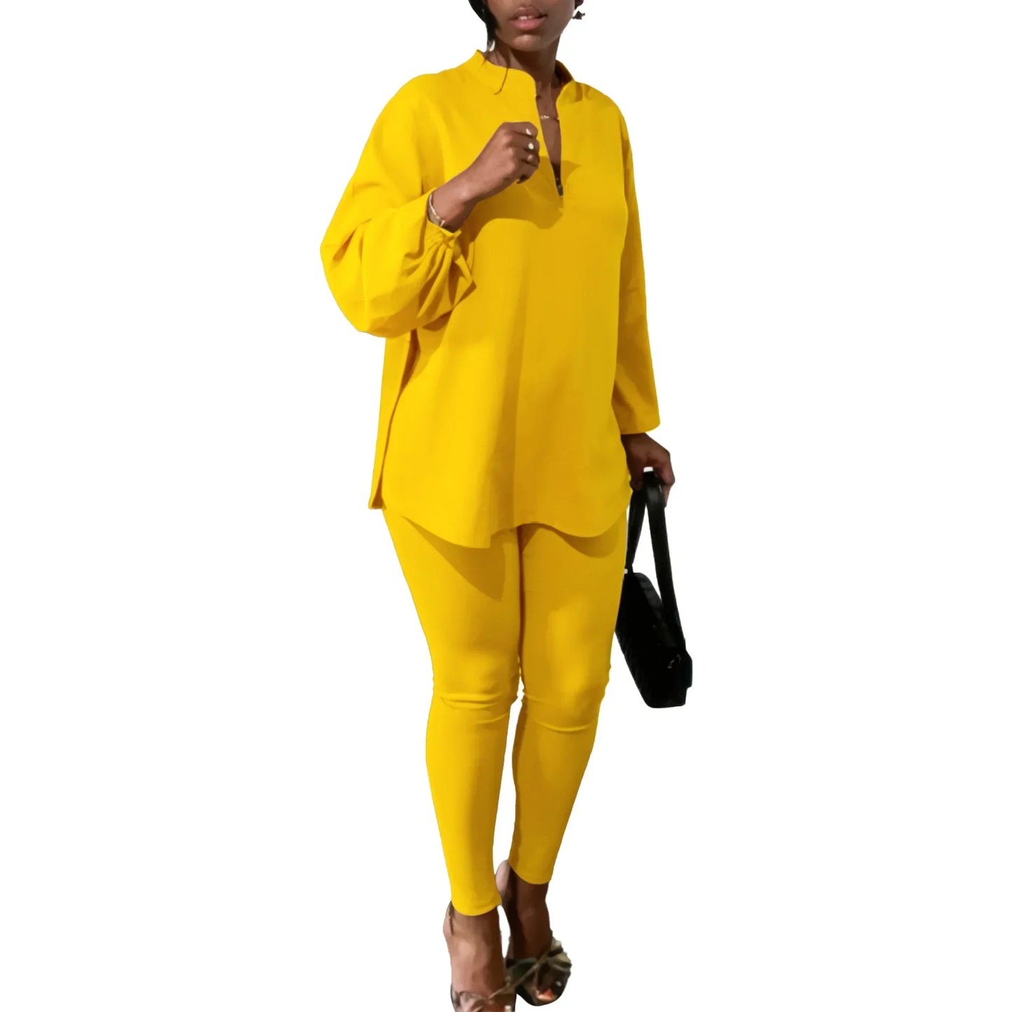 Maxy 2 Piece Women Sets New Arrival Spring Autumn Matching Sets Two Pieces Sets Top Pants Suits Outfits Clothing