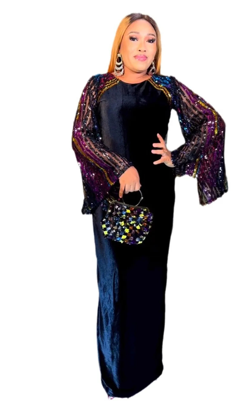 Maxy African Party Long Dresses Plus Size for Women Evening Gowns Outfits Robe Africa Clothing