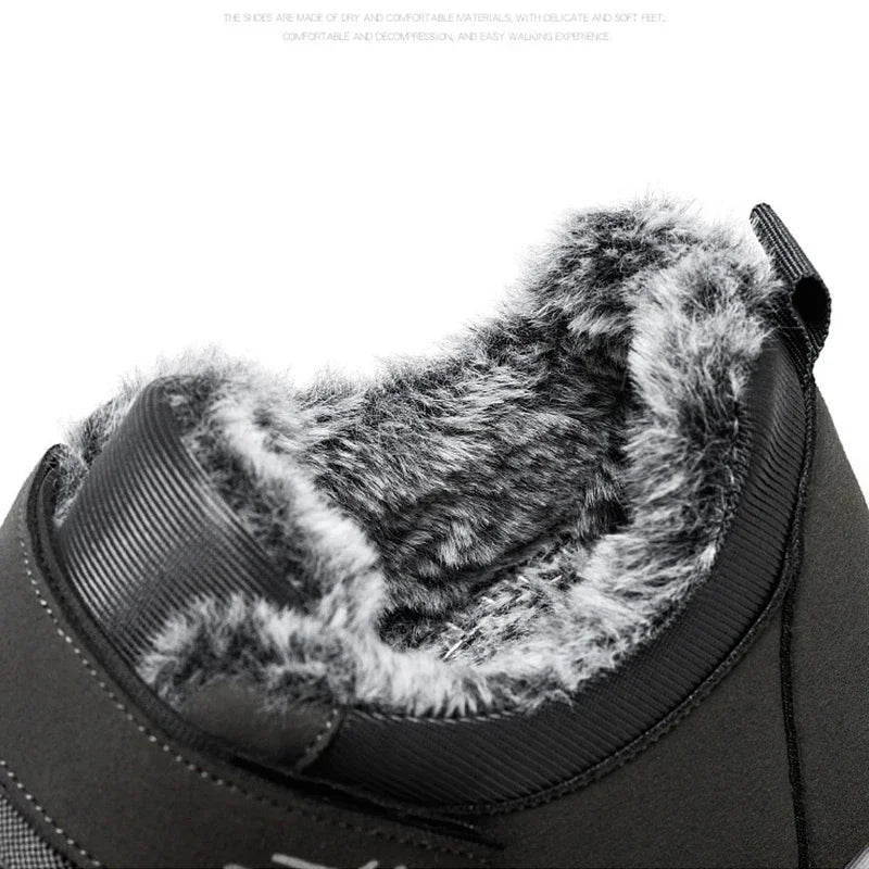 Maxy Plush Leather Waterproof Sneakers Climbing Hunting Shoes Men's Hiking Boot: Winter, Plush Leather. Waterproof. For Hunting.