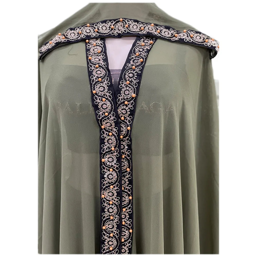 Maxy Morocco Kaftan Dubai Hooded Maxi Dress Bat Sleeve Farasha Kaftan Muslim Women African Open Kimono Boubou Evening Long Gown