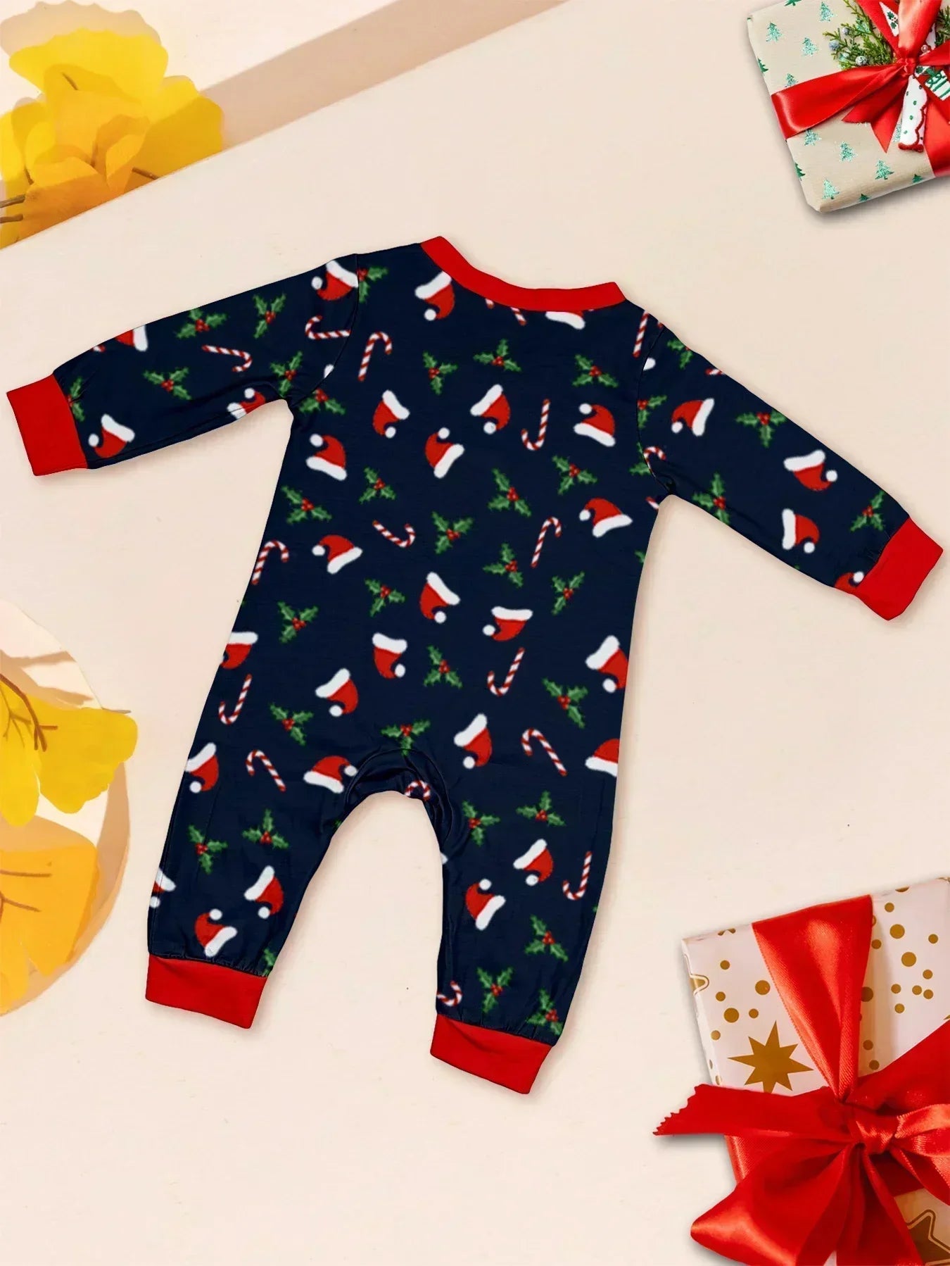 Merry Christmas Print Pajamas Set Mom Dad Kids Matching Outfits Clothing Sets Baby Romper Soft Warm Xmas Family Look Pyjamas