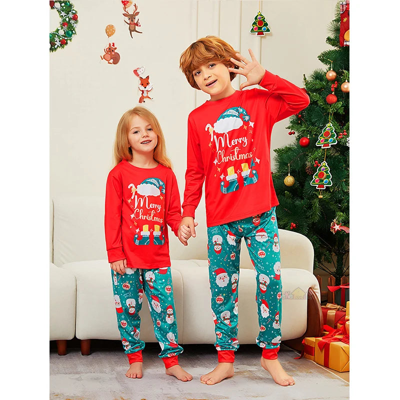 Maxy Christmas Matching Family Pajamas Outfits Adult Kids Father Mother Clothes Xmas Sleepwear Baby Boy Girl Pyjamas Family Look