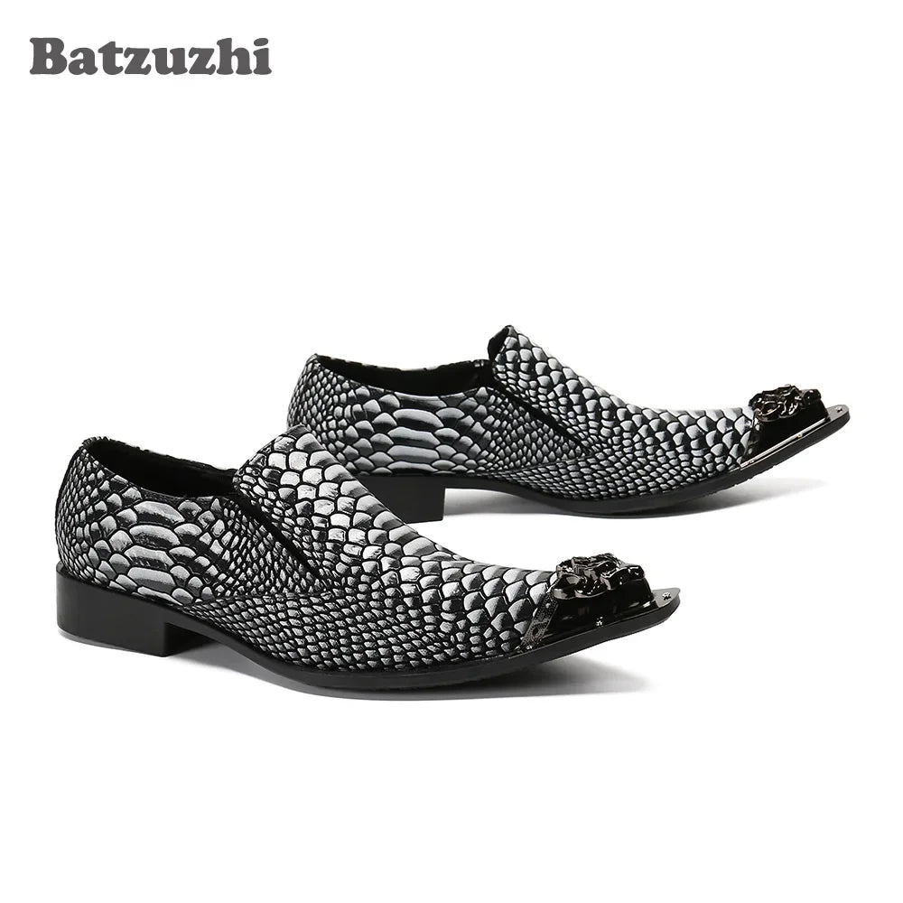 Amay Italian Style Men's Shoes Oxfords Formal Leather Dress Shoes Men Pointed Toe Personality Party & Business Footwear!