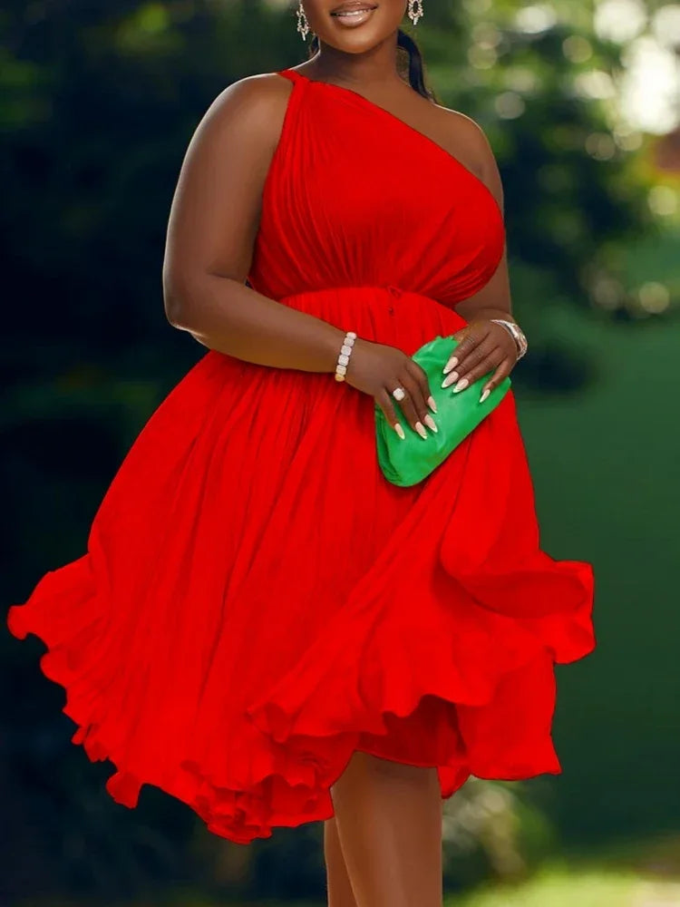 Amay Dresses for Women Elegant Party Evening New Turkey One Shoulder Bodycon Dress Ankara Novelty Luxury Dubai Gown Robe