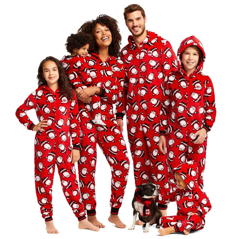 Visco Christmas Family Matching Clothing Xmas Party Club Pajamas set Women Men Kid Sleepwear Romper Homewear PJ Set