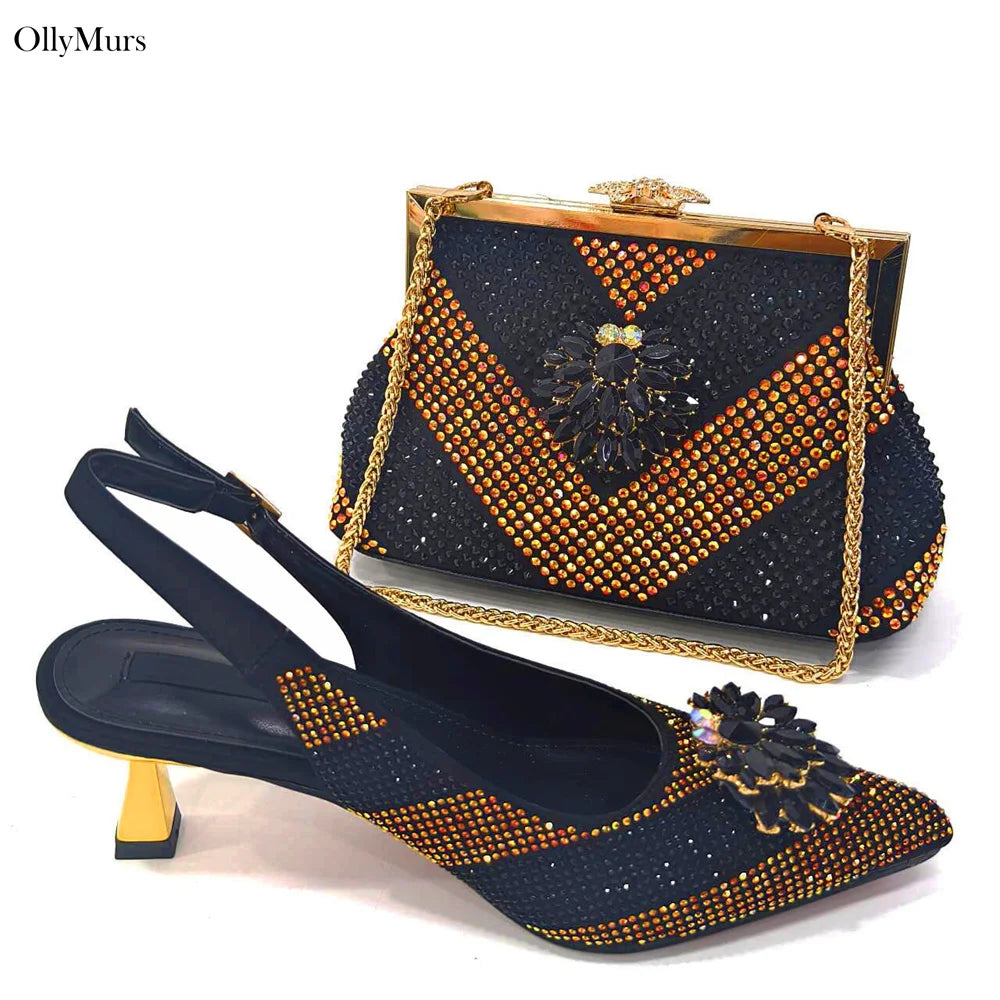 Maxy Fashion Shoes With Matching Bags For Wedding Women Shoes And Bag To Match For Parties Nigerian Shoes And Bag Set
