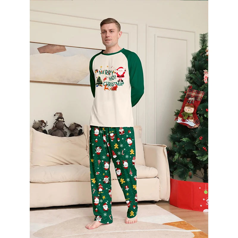 Maxy Christmas 2024 Matching Pajamas Family Outfits Patchwork Set Adult Father Mother Kids Baby Sleepwear Look Pajamas Dog Clothes