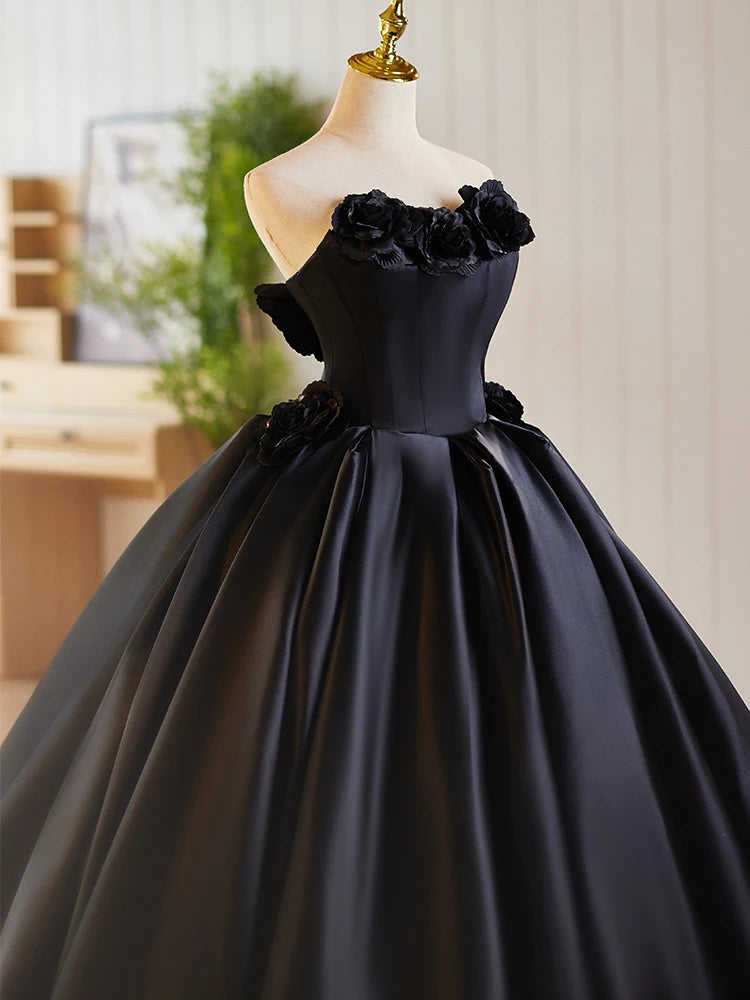 Maxy Strapless Party Dress Black Dress 15 Quinceanera Dresses Ball Gown Sweet Prom Dress Formal Dress Customized
