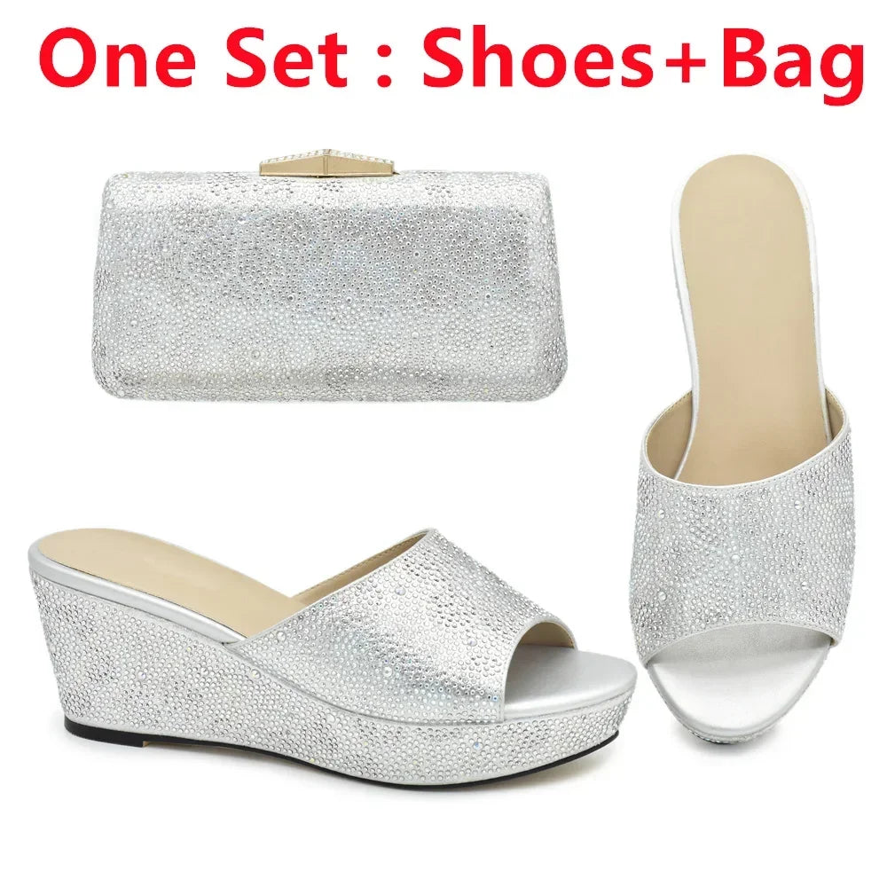 Maxy Fashion Shoe and Matching Bag for Nigeria Party Designer Shoes Women Luxury Wedges 2024 Women Italian African Party Pumps