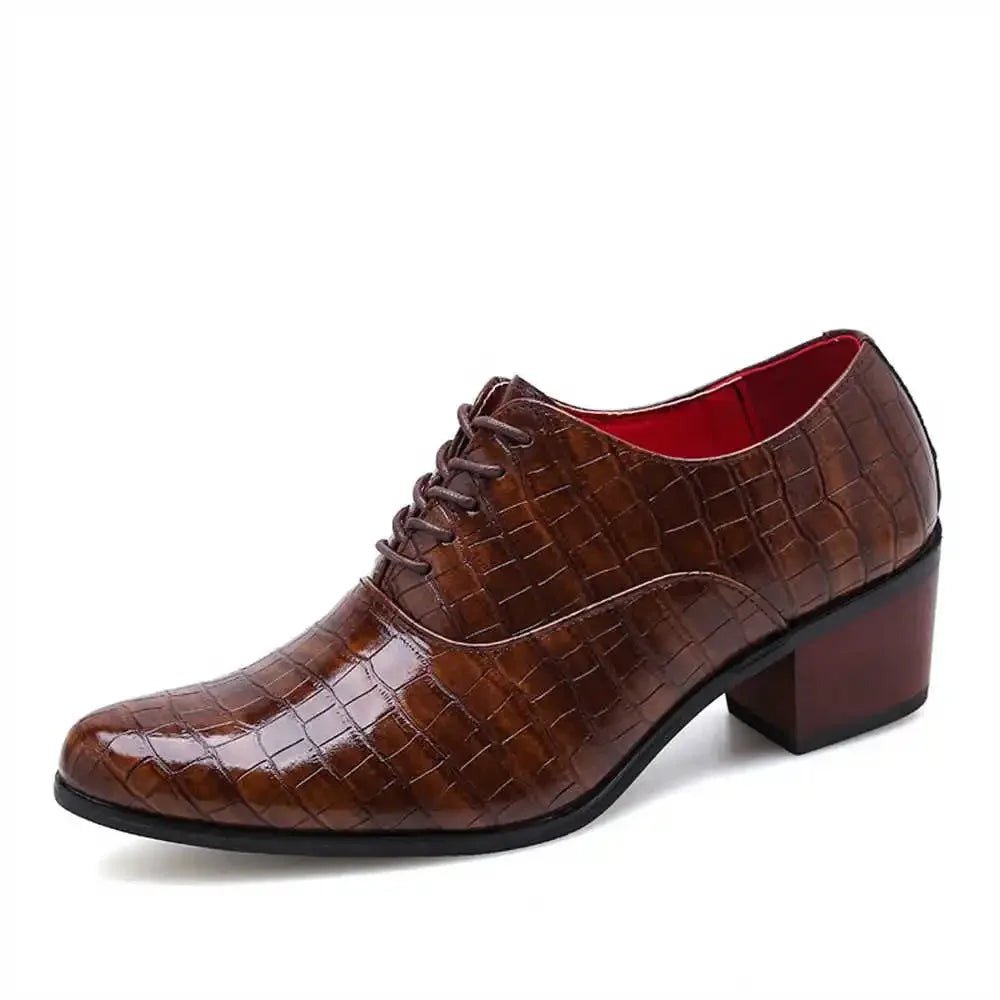 With Lacing Thick Heel Loafers Men's Luxury Mens White Dress Shoes Comfortable Dress Man Shoes Sneakers Sport Ternis