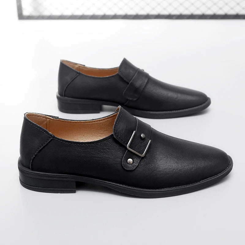 Visco Four Seasons New Men Business Formal Casual Personalized Luxury Youth Breathable Gentleman Commuting Fashion Single Shoes